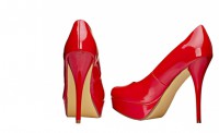 Zapatos rojos de mujer ,taco alto, marca Gucci